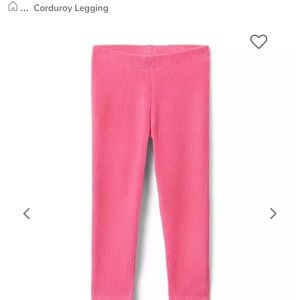 Janie and Jack CORDUROY LEGGING peony
